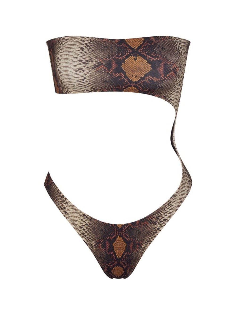 SKIMS Recycle Swim Strapeless Monokini Desert Snake Print SOLDOUT
